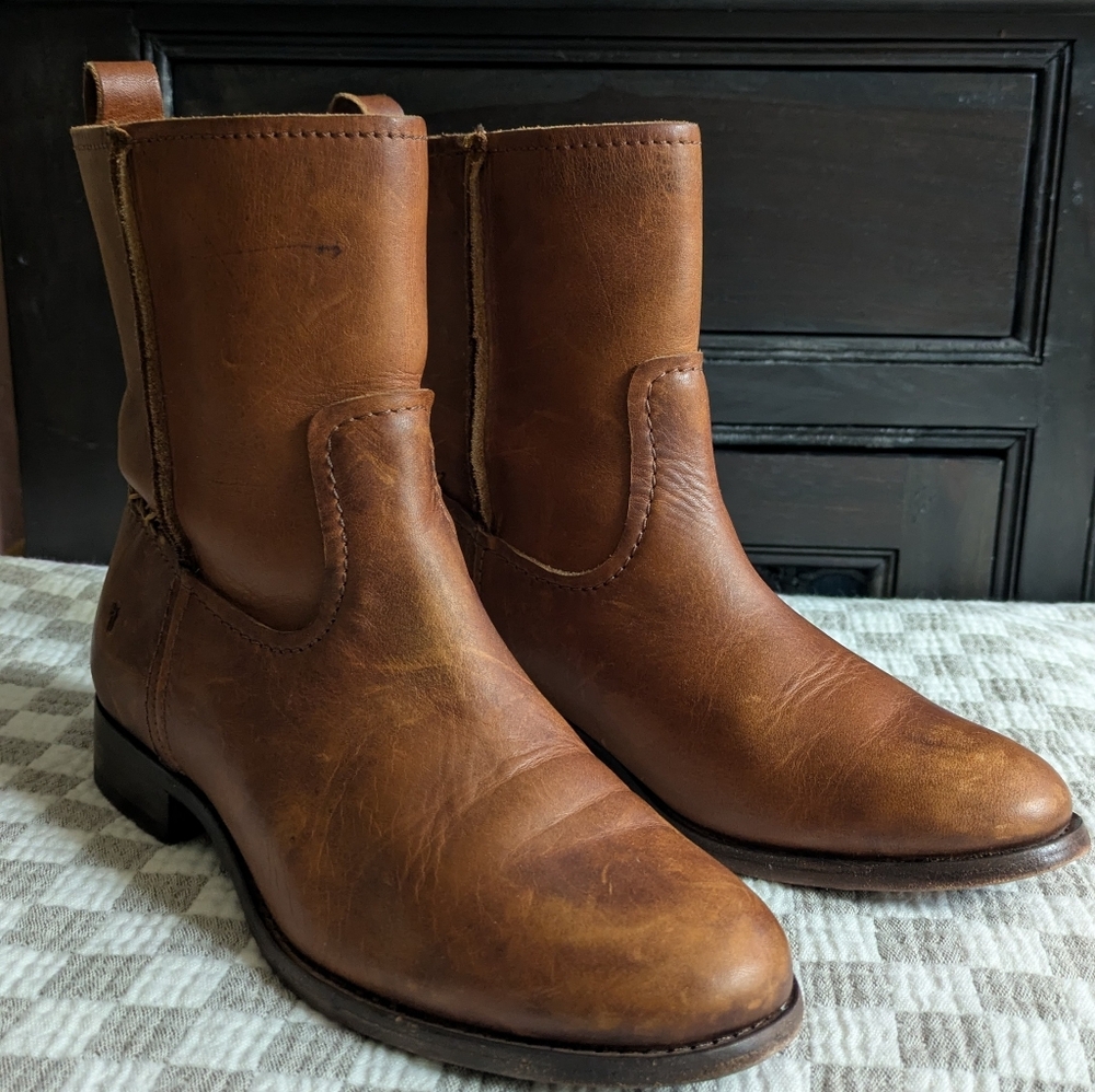 Frye Anna Brown Leather Boots Women's Size 7